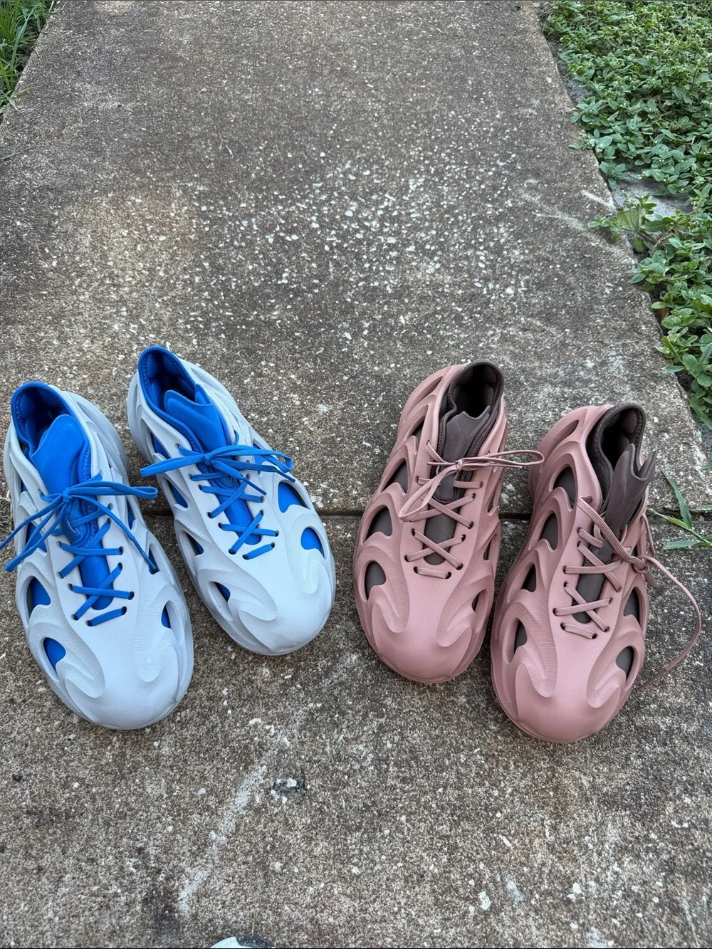 Men’s Adidas Adifom Q Blue & Clay Lightweight Athletic Shoes. Both Size 11 Mens